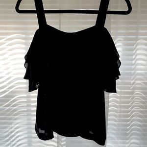 J Crew Off the Shoulder Ruffle Sleeve Top- Size 4